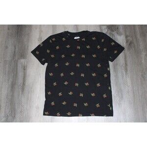Star Wars Baby Yoda Shirt Adult Small Black Grogu All Over Print Mens Small